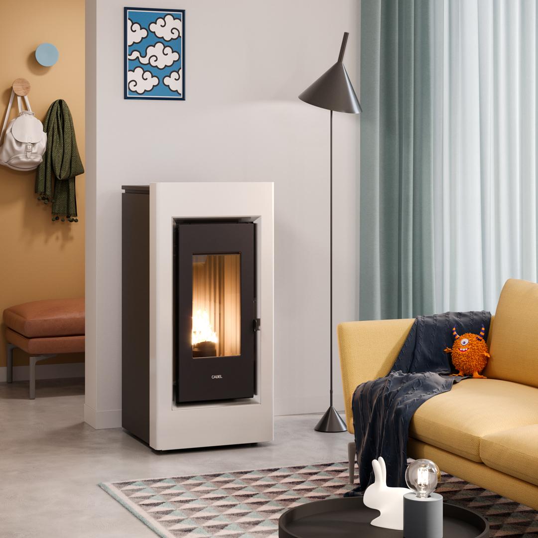 Pelletofen Cadel Prince Plus 11, 10,5 kW - Ausführung: Titanium