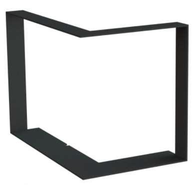 4-seitiger Einbaurahmen - schwarz 60 mm, 6 mm breit (ohne Winkel)