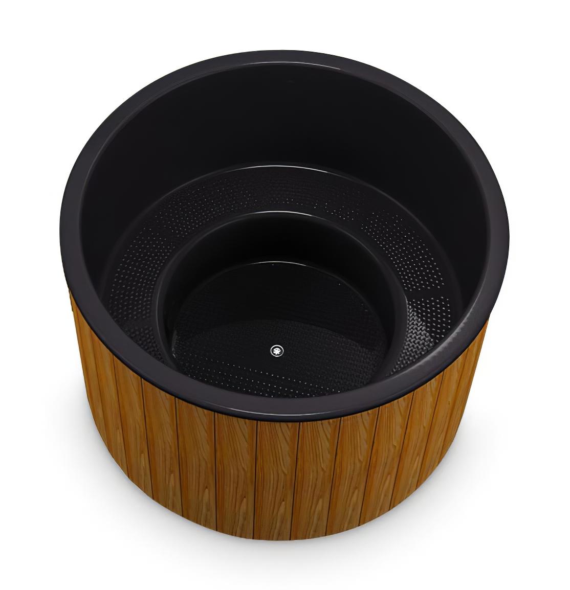 Hot Tub AA-Kaminwelt Badefass mit Kunststoffeinsatz DN 1800 mm - Farbe: RAL 9005