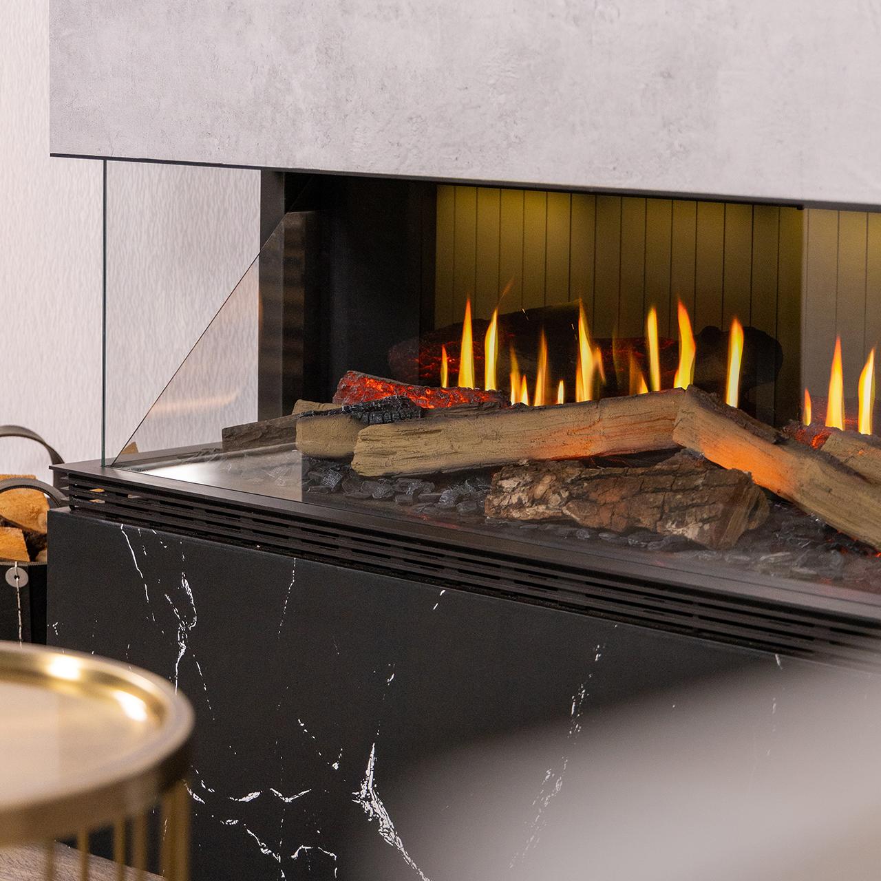 Dimplex Vista 130 I One-Sided Elektrokamin mit Opti-V Virtual Flame Technologie und realistischem Holzfeuer-Effekt