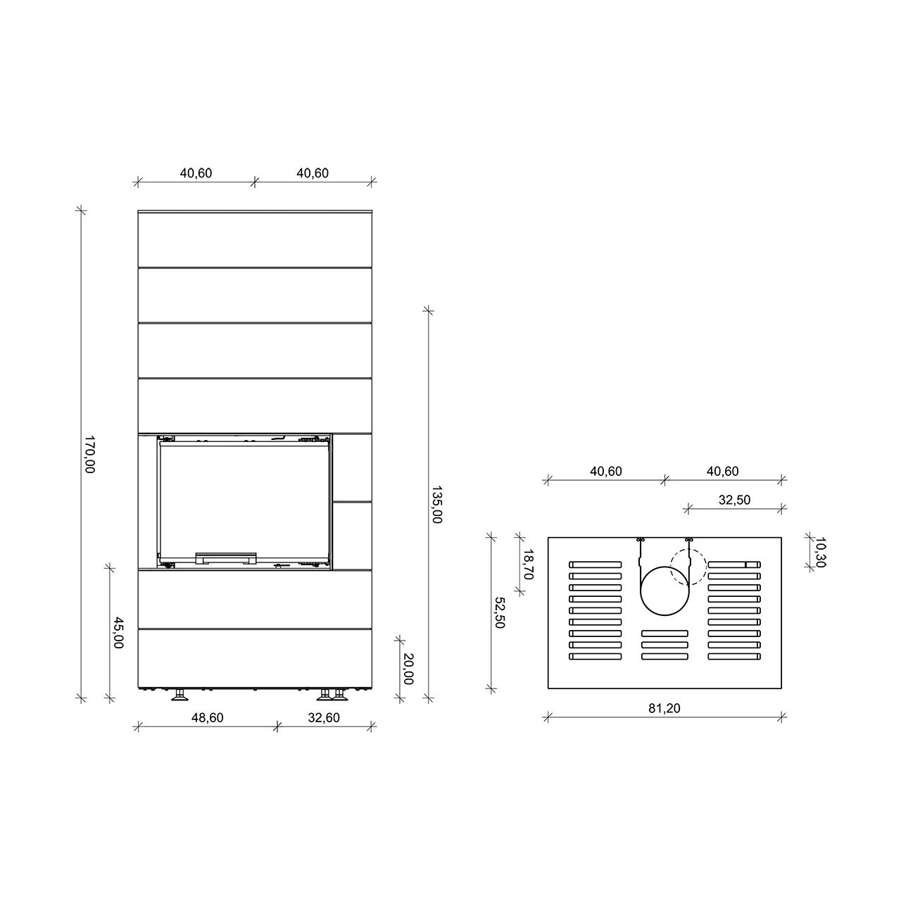 Kaminofen Neocube C20 Black & White Edition 7,8 kW - Ausführung: C20 Nero satin