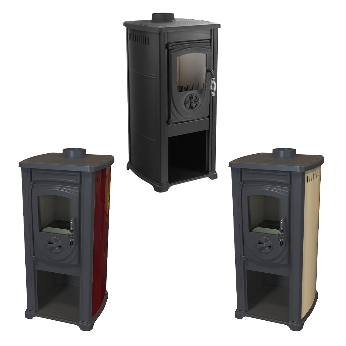 Kaminofen Bella Thalia Okta 3,9 kW - Korpus: Schwarz / Bordeaux