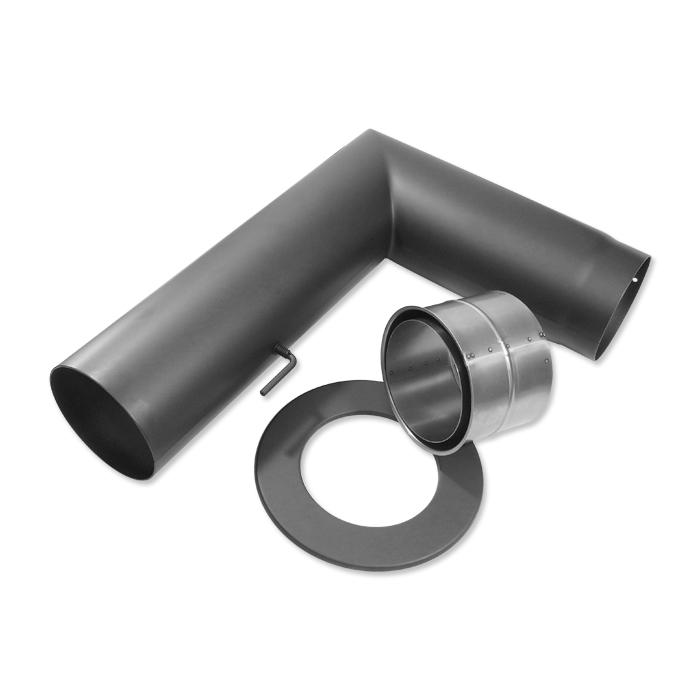 Ofenrohr Set geschliffen DN 160 mm Gussgrau