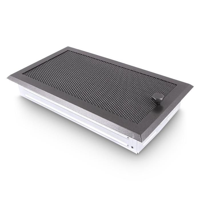 Warmluftgitter AA-Kaminwelt 19x34 cm Graphit