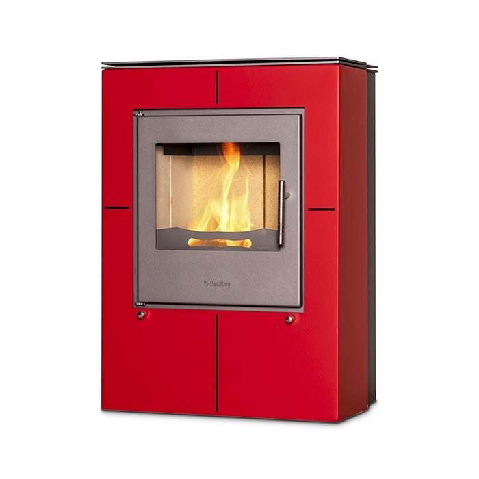 Kaminofen HS Flamingo Evenes 9 kW - Farbe: Rot