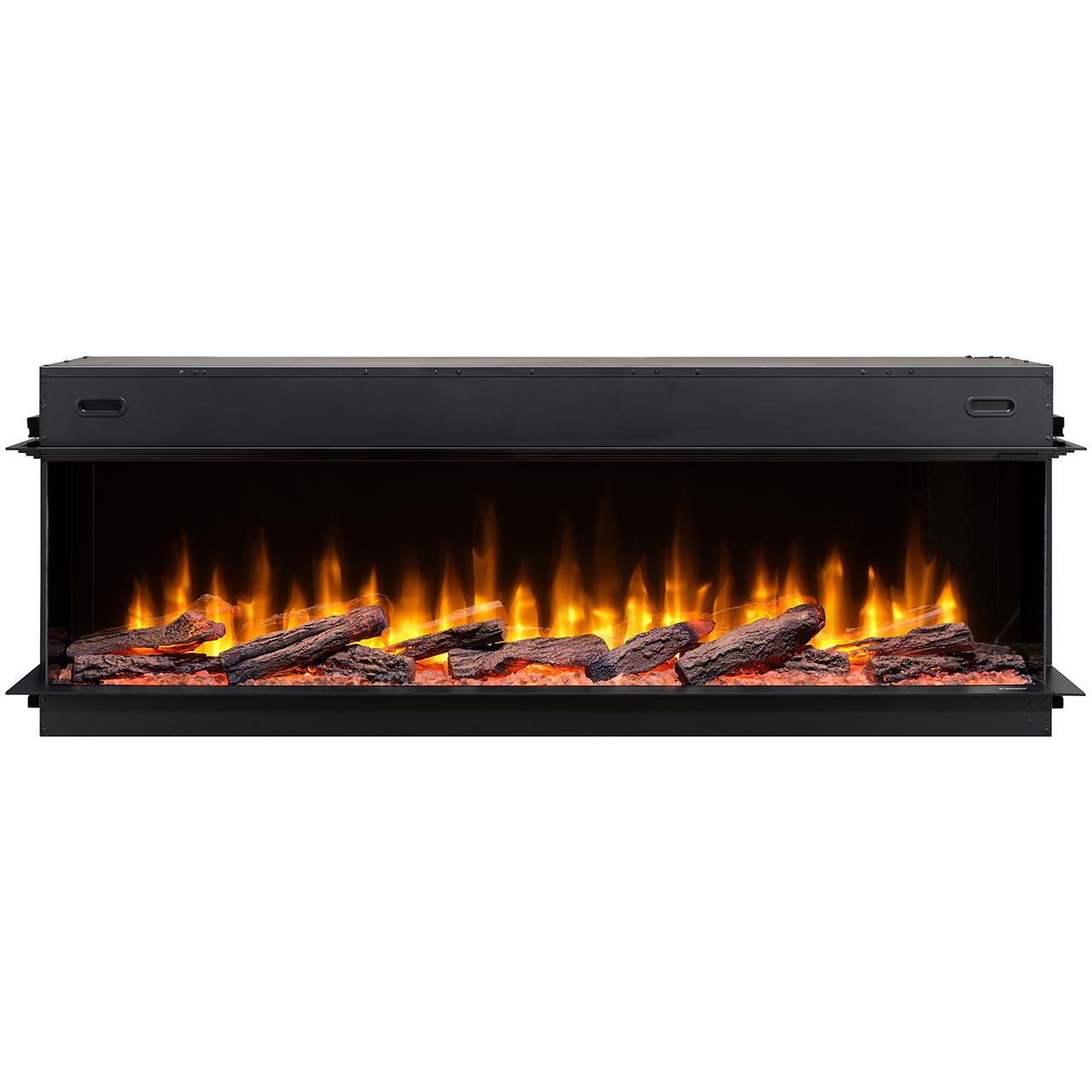 Dimplex Ignite Ultra 74 Elektrokamin - 3-seitiger Panorama-Einbau mit Optiflame-Technologie, App-Steuerung und Soundeffekt