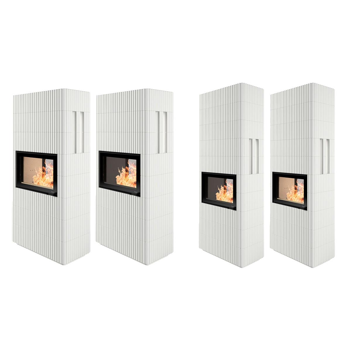 Kaminbausatz Nordpeis Wave T 8,6 kW - Ausführung: Wave T 3+3 - Thermotte: Hell