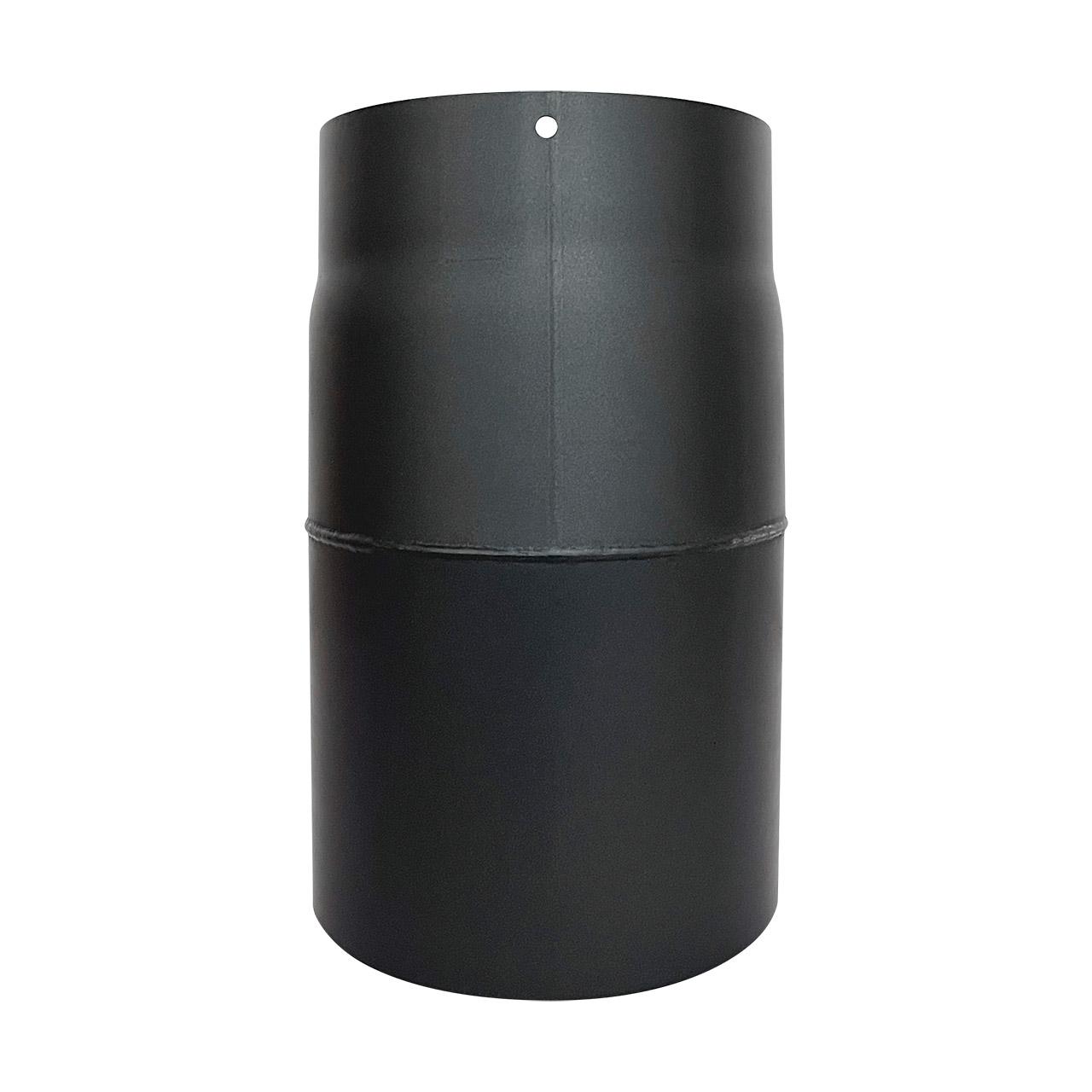 Ofenrohr Bogen 2tlg. starr DN 150 mm 11° Schwarz