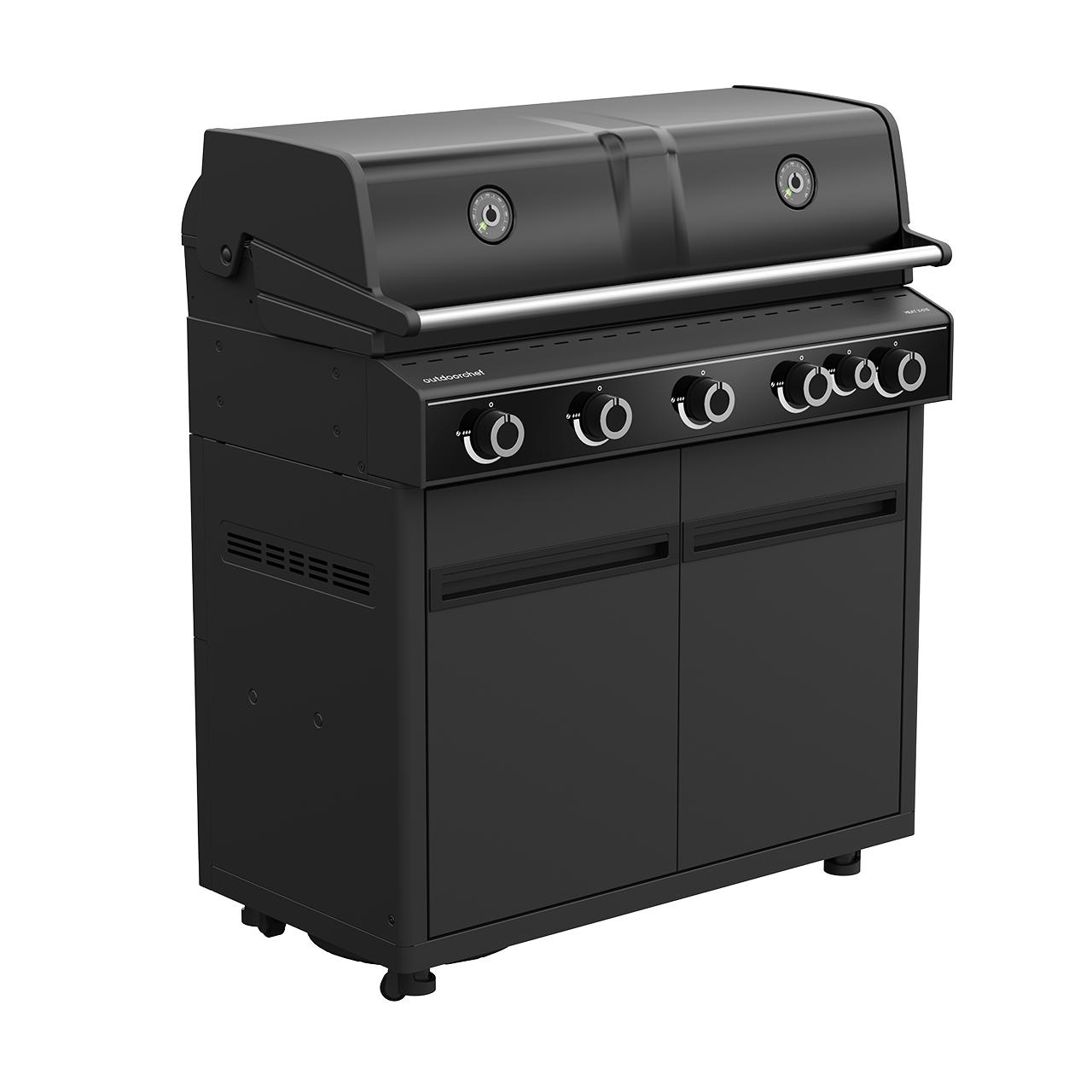 Outdoorchef Heat Outdoorküche X-515 RB K mit Blazing Zone X-245 K und Kühlschrankmodul inkl. CASO Barbecue Cooler und Arbeitsplatte aus Granit