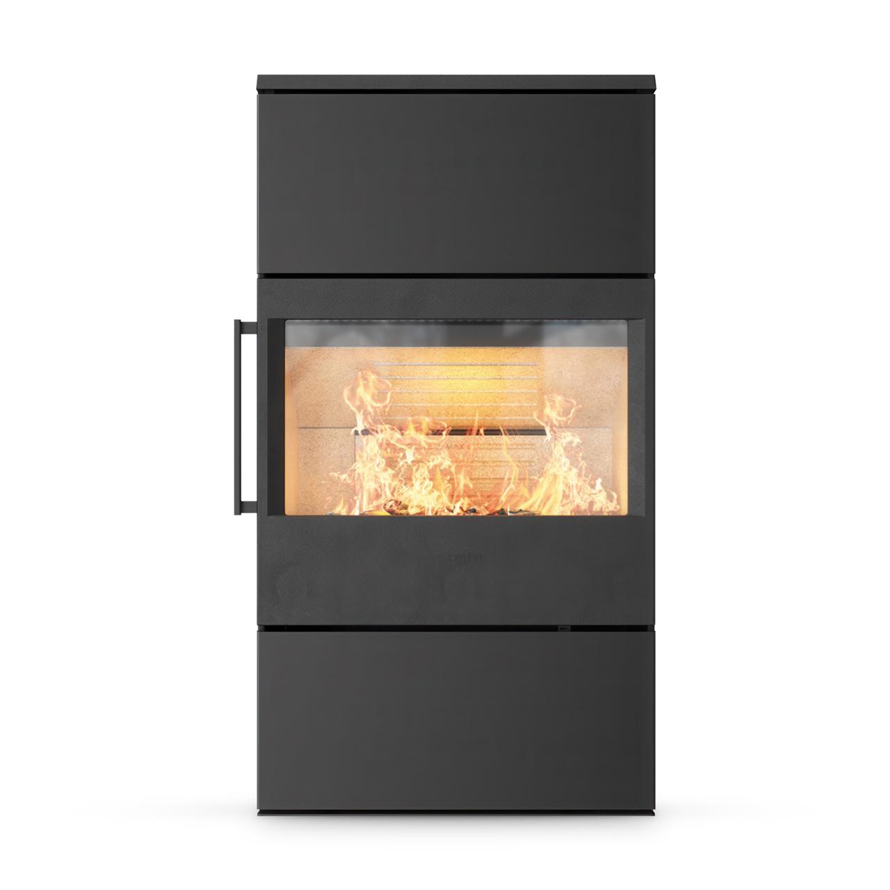 Kaminofen HWAM 5460 Autopilot Stahl 6,3 kW - Ausführung: 5460c schwarz - Rauchrohranschluss: Hinten