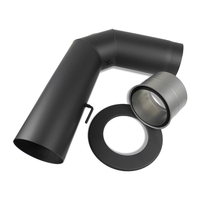 Ofenrohr Set DN 130 mm Schwarz