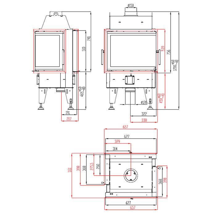 Kamineinsatz BeF Twin 7 CP 7 kW
