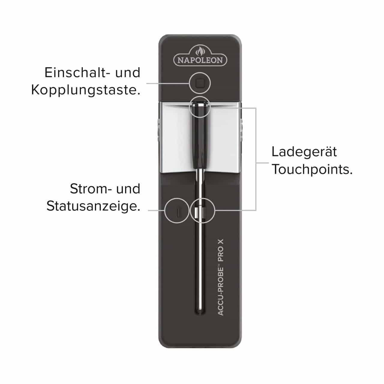 Grillthermometer Napoleon Akku Probe Pro X