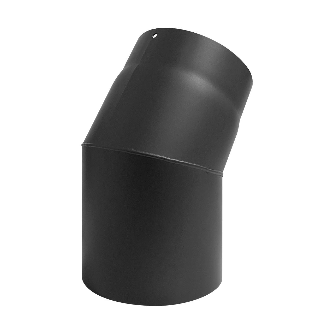 Ofenrohr Bogen 2tlg. starr DN 150 mm 33° Schwarz