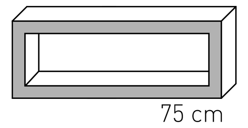 Holzfach 75 cm (Naturstein wie Ofen)
