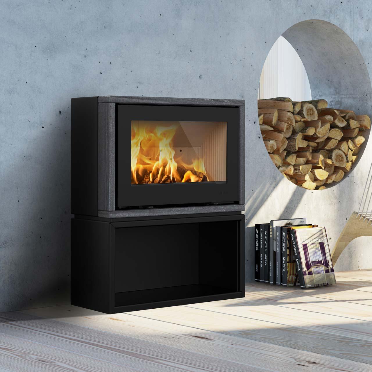 Kaminofen Lotus Style 370 mit 5 kW - Ausführung: Indian Night