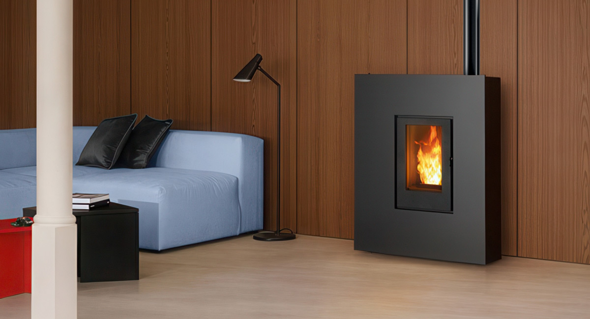 Montagebeispiel Pelletofen MCZ Mida Air 8 XUP! 5S Montagebeispiel