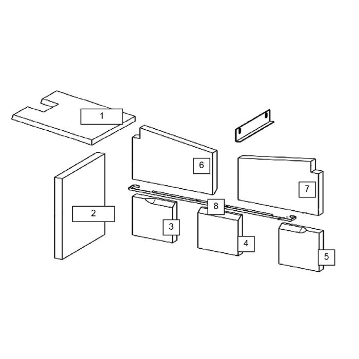 Halteblech Rückwandsteine Wamsler Kaminofen Vision (W5019201240099)