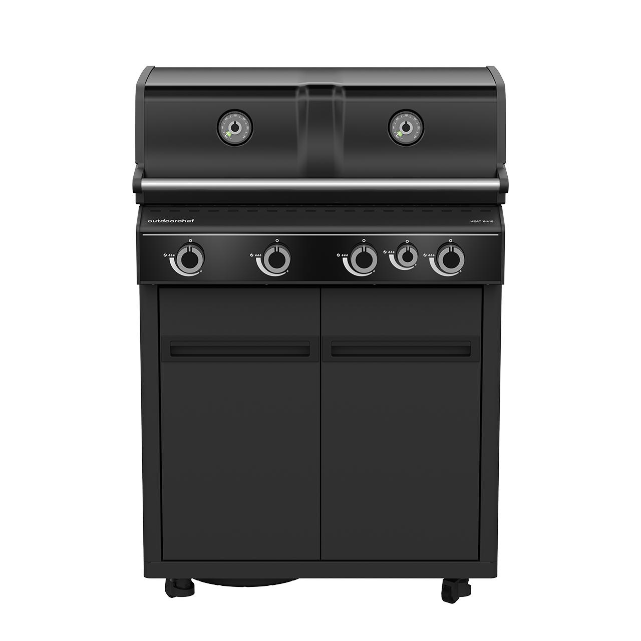 Outdoorchef Heat Outdoorküche X-415 mit Blazing und Cooking Zone X-245 inkl.  Sockelblende