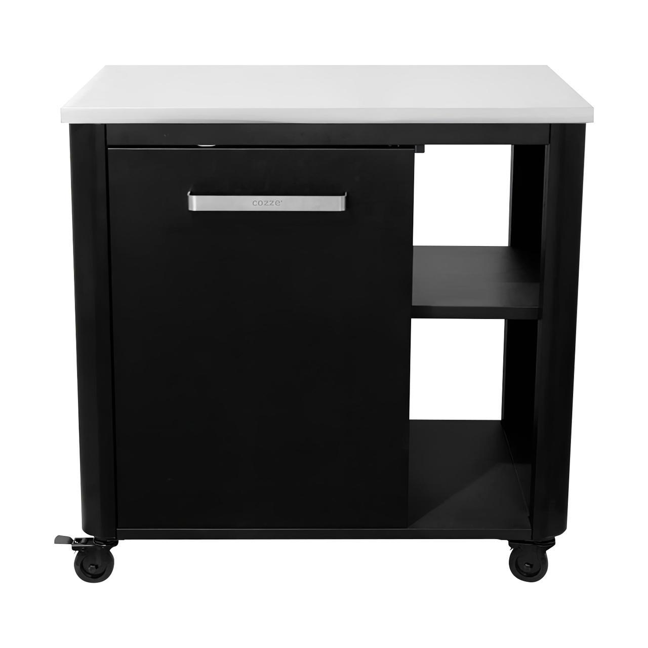 Cozze Outdoorküchen Bundle: Spülenschrank, Schrankmodul mit Gasflaschenhalter, Eckmodul und Topping-Station
