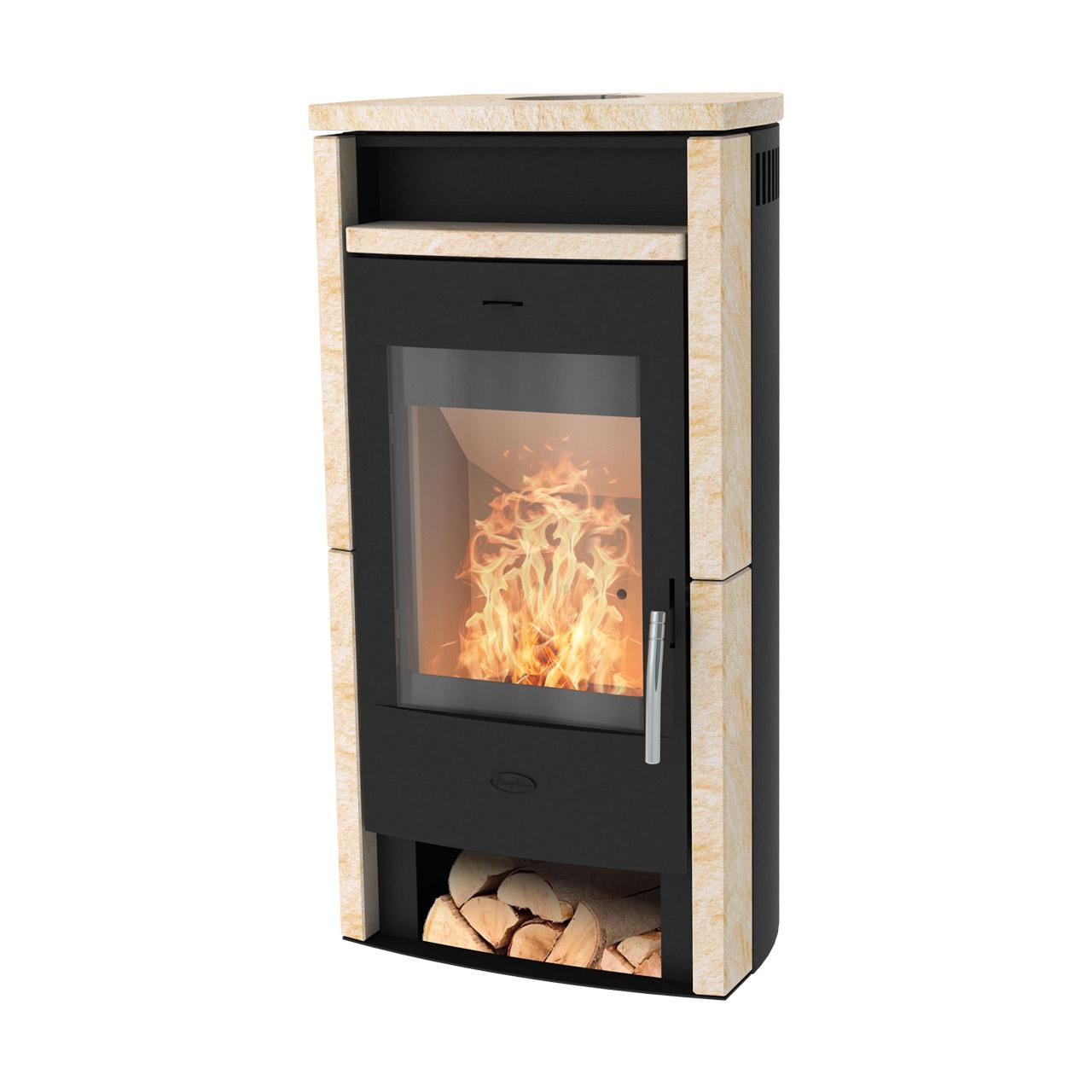 Kaminofen Fireplace Santiago Sandstein 6 kW