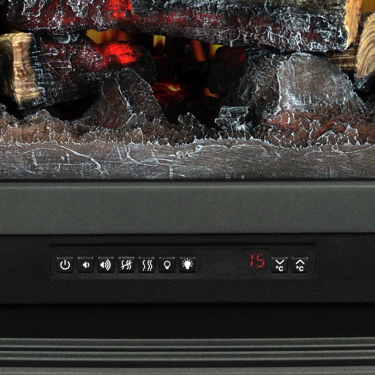 Dimplex Belgravia Elektrokamin - Opti-V Flammenbild mit Sound, Heizfunktion und realistischer Gusseisenoptik