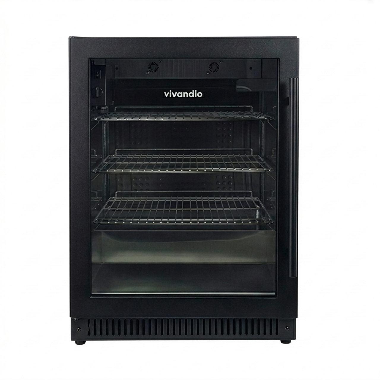Outdoorküche vivandio / Outdoor Kühlschrank FS-150, schwarz - Türöffnung: Anschlag links | Griff rechts