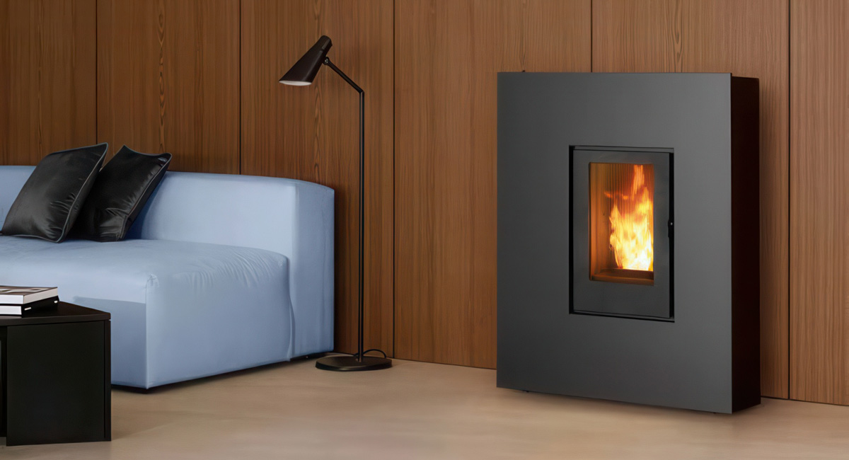 Montagebeispiel, MCZ Rock Comfort Air 8 R 5S Pelletofen MCZ Rock Comfort Air 8 R 5S Montagebeispiel
