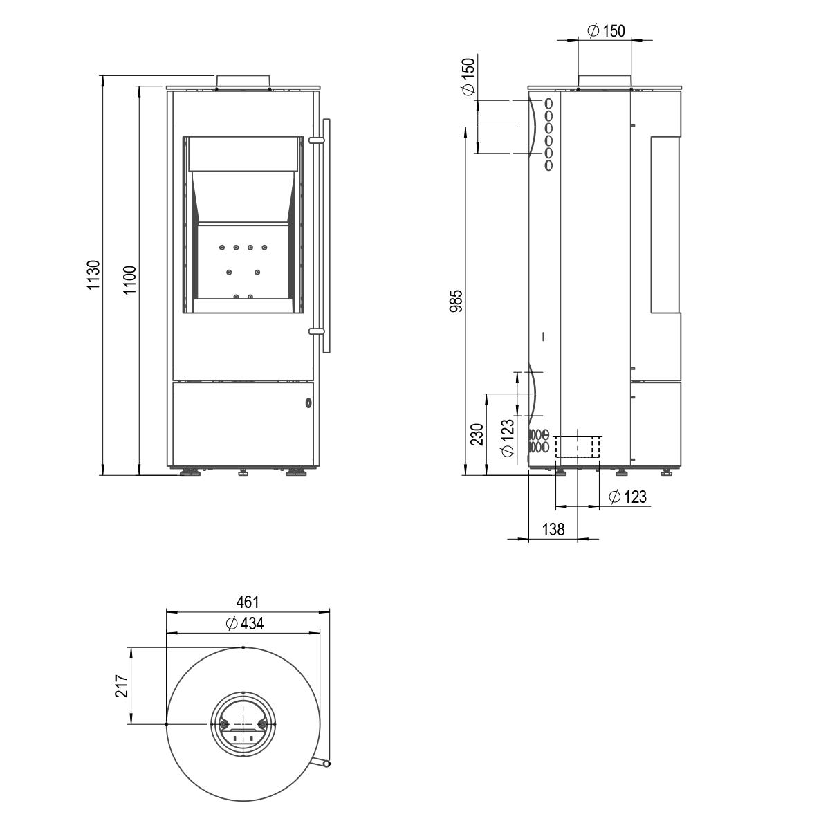 Kaminofen Olsberg Alor 6 kW - Variante: Stahl schwarz