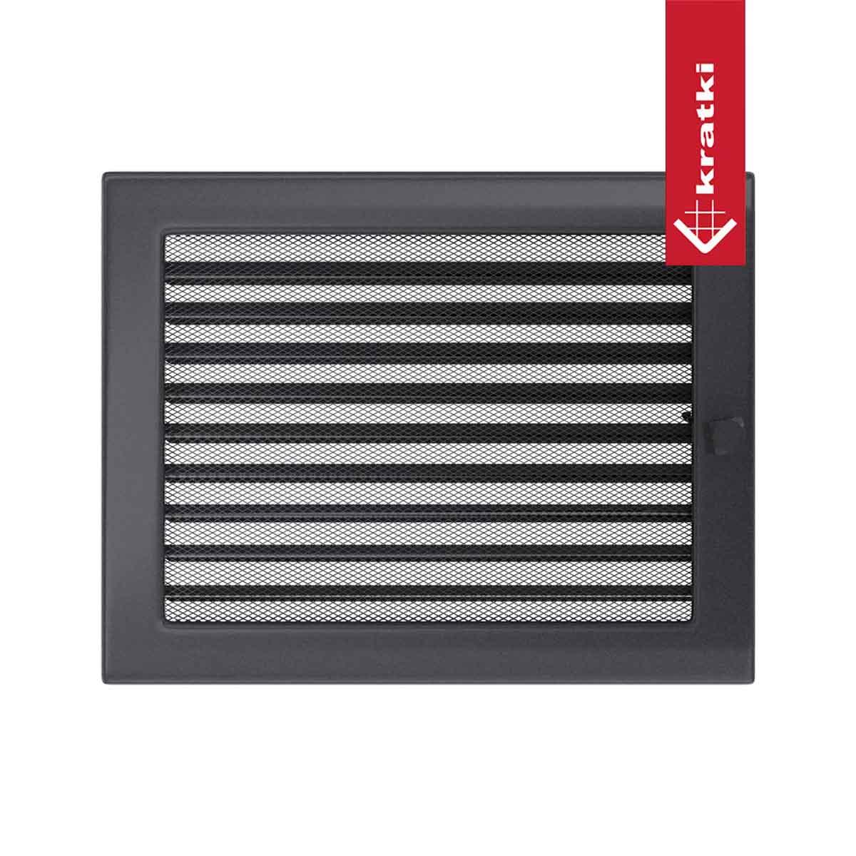 Kratki Warmluftgitter rechteckig - Größe: 22 x 30 cm - Farbe: graphit
