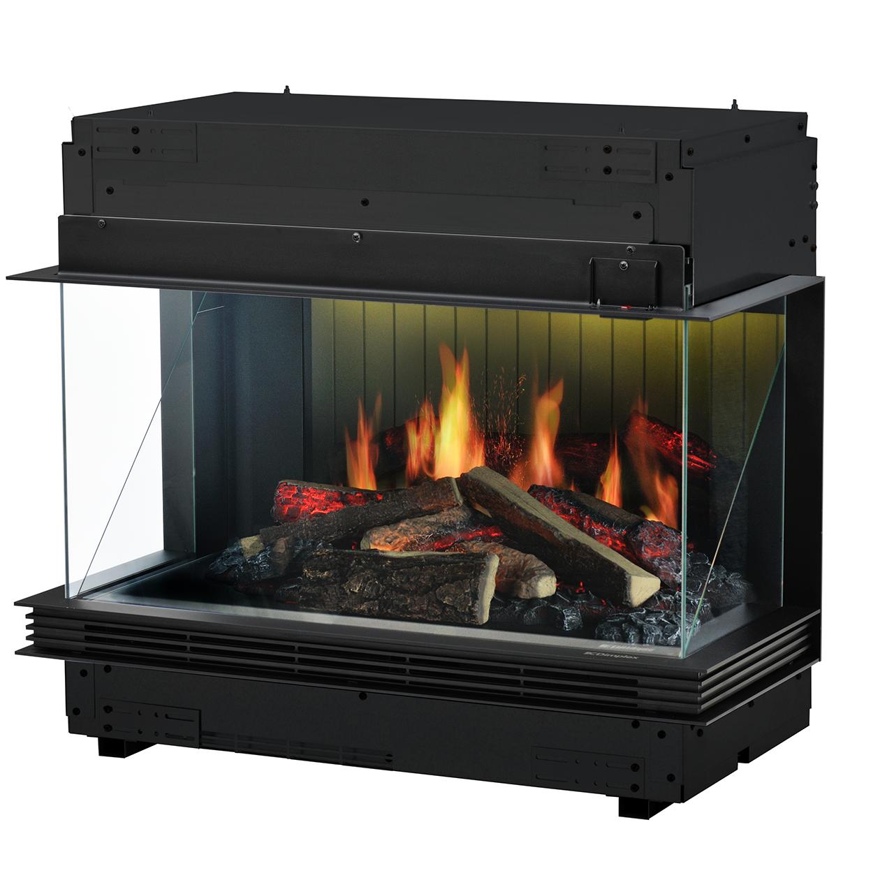 Dimplex Vista 70 III 3-seitiger Elektrokamin Opti-Virtual mit realistischer Holzfeuer-Optik und Fernbedienung für modernes Wohnambiente