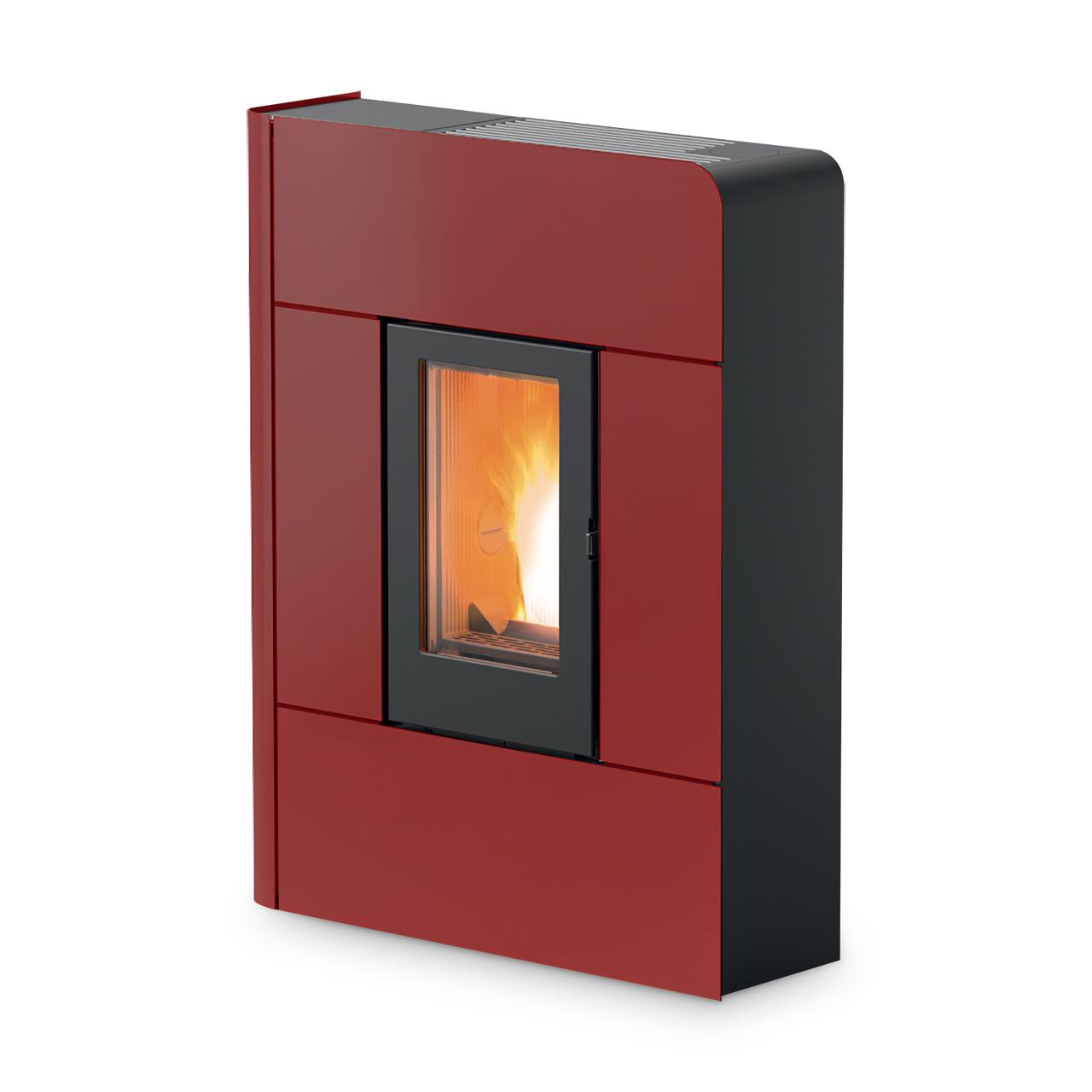 Pelletofen MCZ Raam Comfort Air 8 R 7,8 kW - Ausführung: Bordeaux metal_304