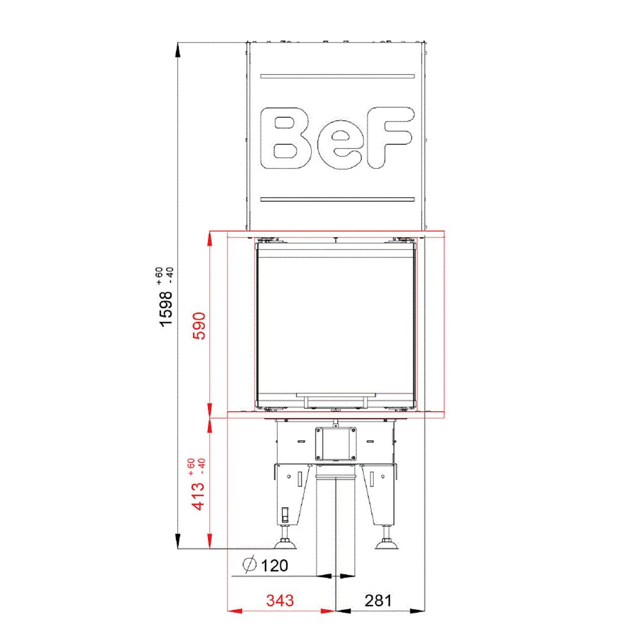 Kamineinsatz BeF Therm V 10 U 13 kW
