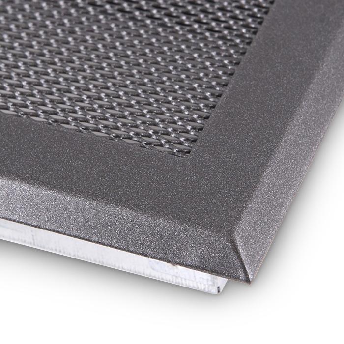 Warmluftgitter AA-Kaminwelt 19x19 cm Grau