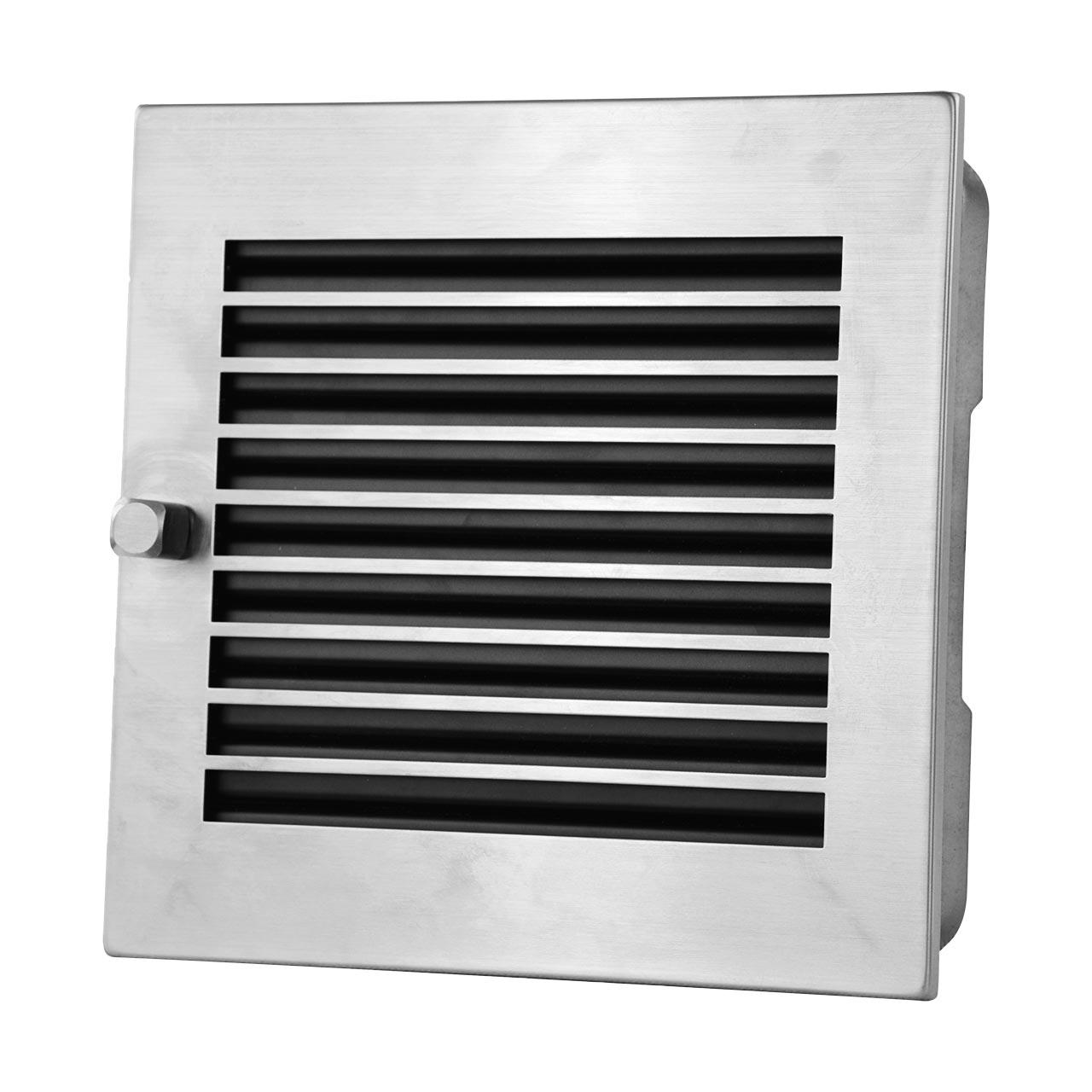 Lüftungsgitter CB-Tec Warmluftgitter Edelstahl modern - Ausführung: 23x23 cm