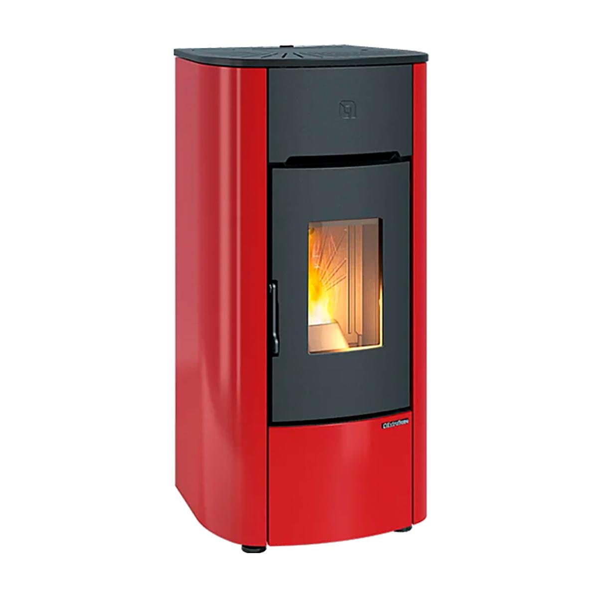 Pelletofen Extraflame Mariella mit 7 kW - Verkleidung: bordeaux