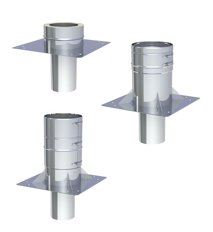 Jeremias DW Grundplatte für Kaminerhöhung - maximale Aufbauhöhe: 3m - für Schornstein-Innendurchmesser: 200mm