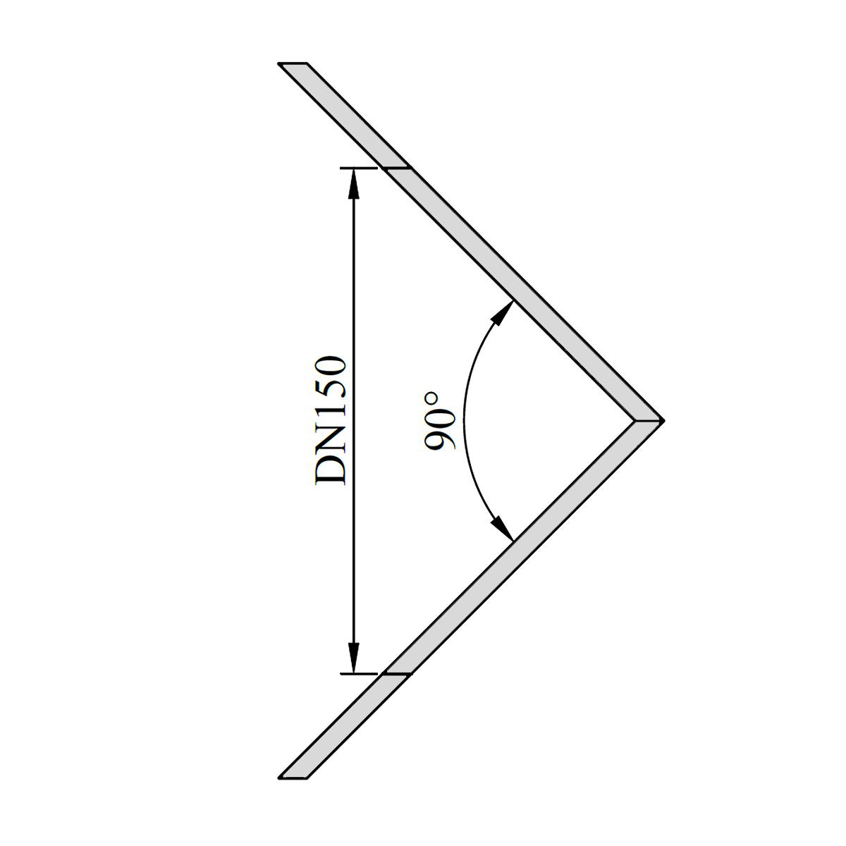 Ofenrohr Rosette für Außenecke DN 150 mm Schwarz