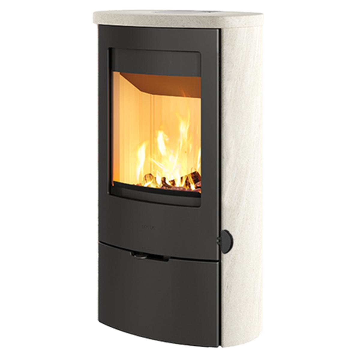 Kaminofen Lotus Jubilee 25 Limestone 6,5 kW - Ausführung: Griff Shape