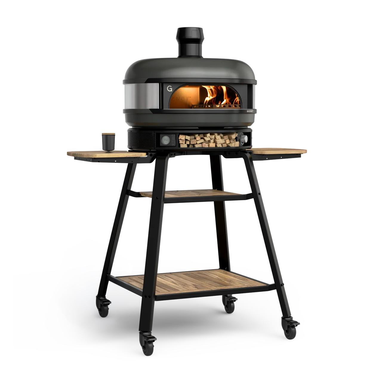Ausstellungsstück - Pizzaofen Gozney Dome Off Black Dual-Fuel Bundle inkl. Gestell & Dampfinjektor (kein Versand)