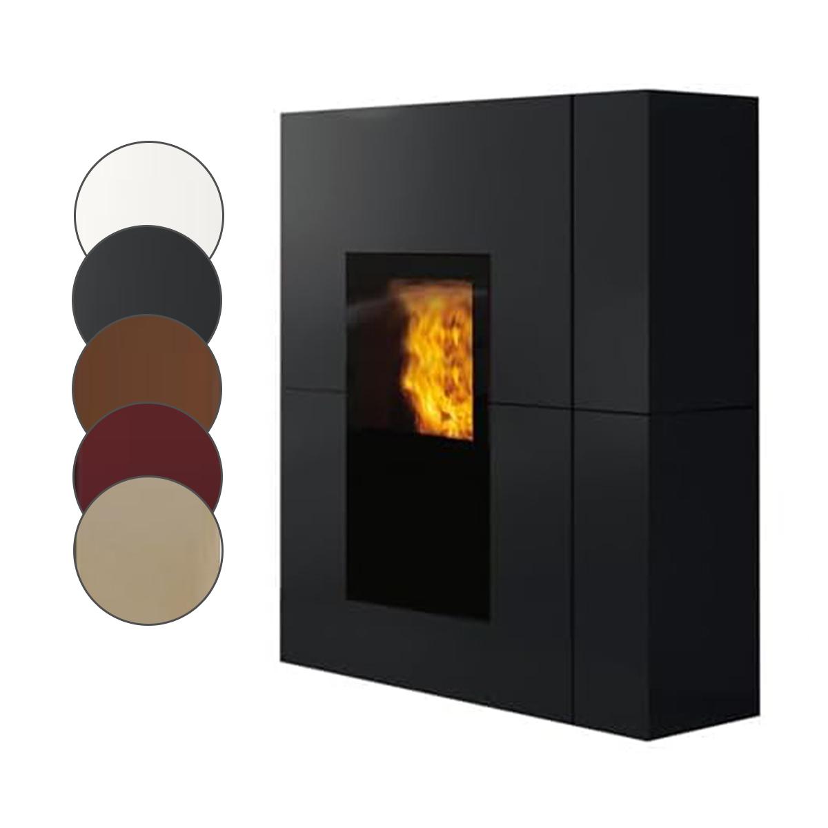 Pelletofen wasserführend Edilkamin Blade2 H 18 Up 19,2 kW - Variante: Stahl Bronze