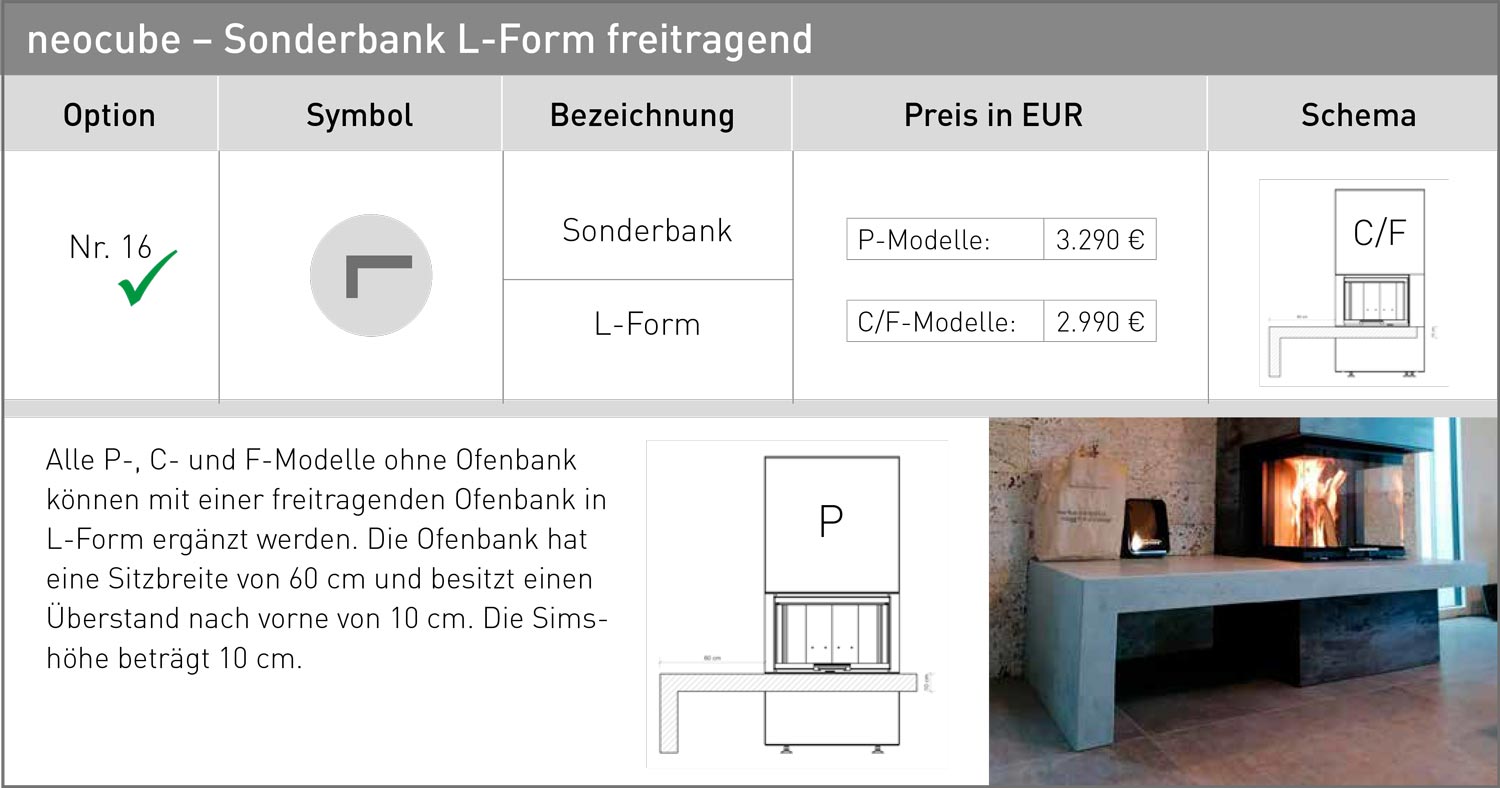 Sonderbank L-Form Sonderbank L-Form