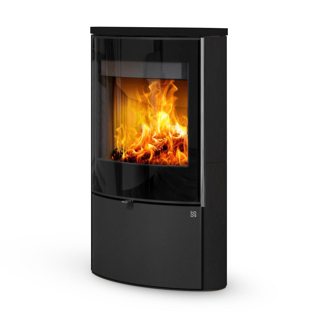 Kaminofen Nordenger Heidal 10 Keramik 6,3 kW - Ausführung: Keramik 49400, Schwarz matt