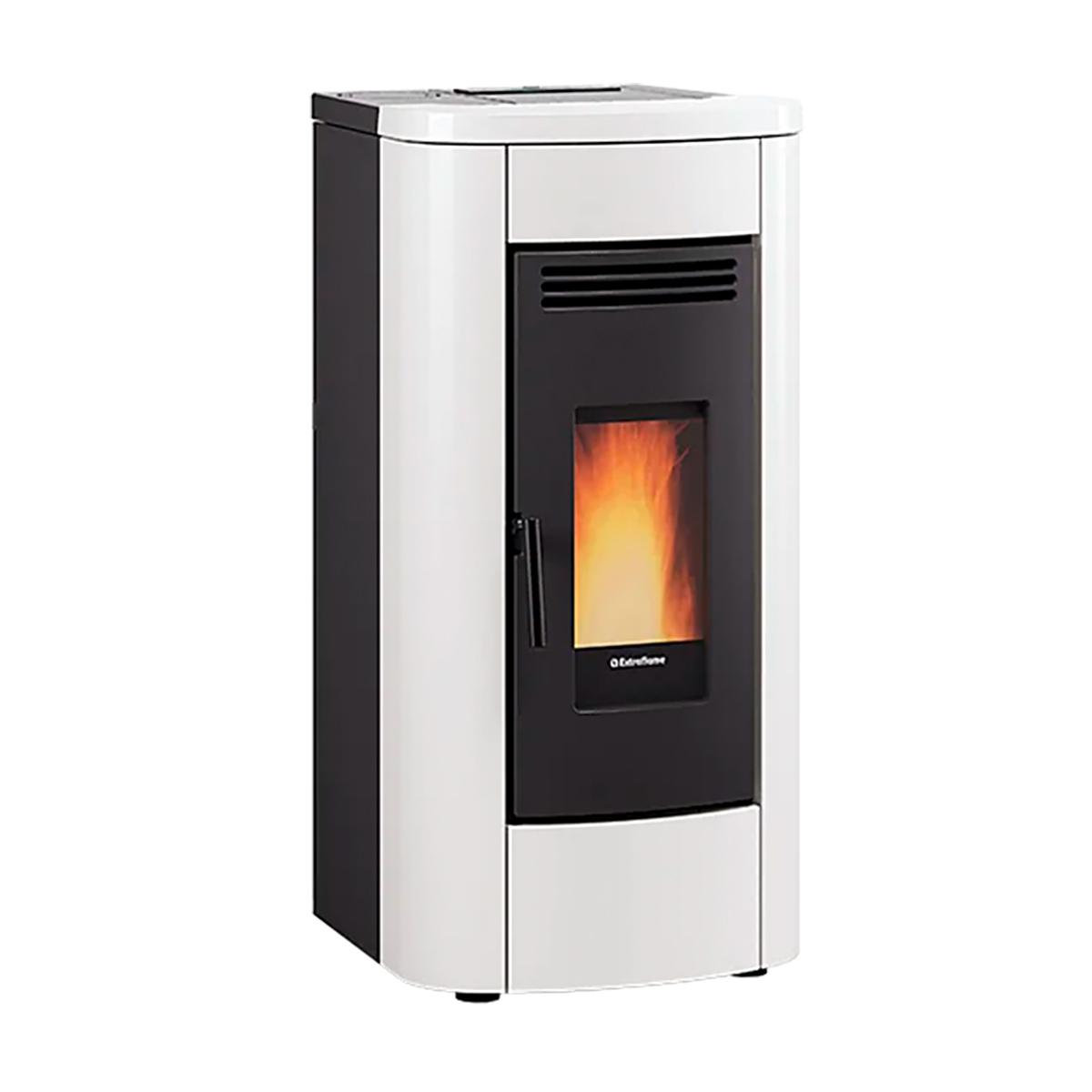 Pelletofen Extraflame Klaudia Plus 5.0 Evo mit 8 kW - Verkleidung: weiß