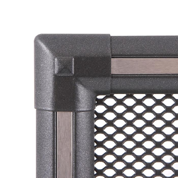 Kaltluftgitter 13x24 cm Kamin Lüftungsgitter Ofen Gitter Graphit INOX