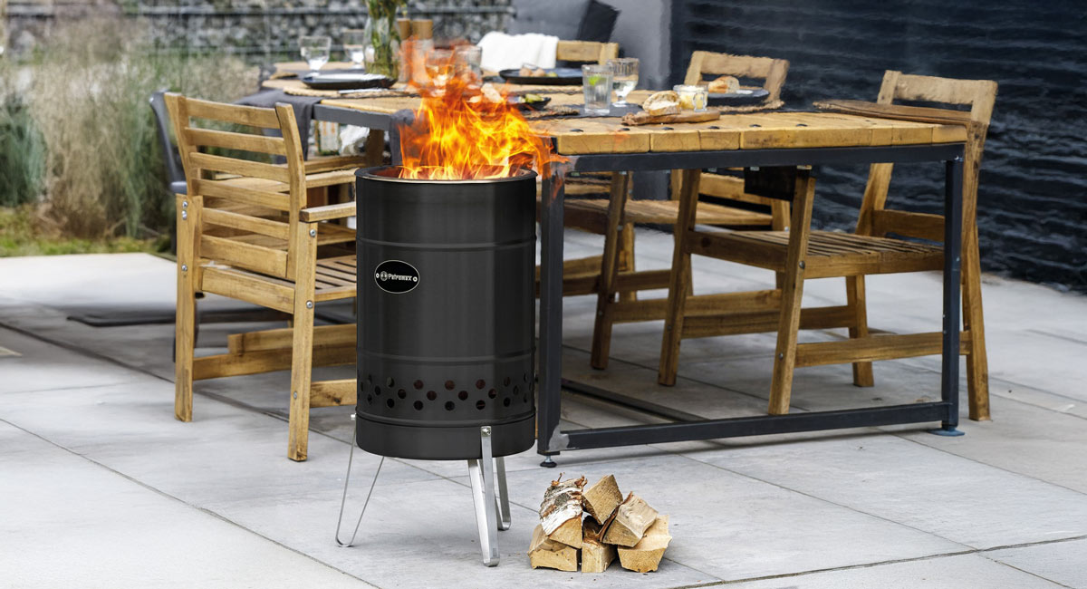 Anwendungsbeispiel, Feuertonne Petromax Pyron Black Edition