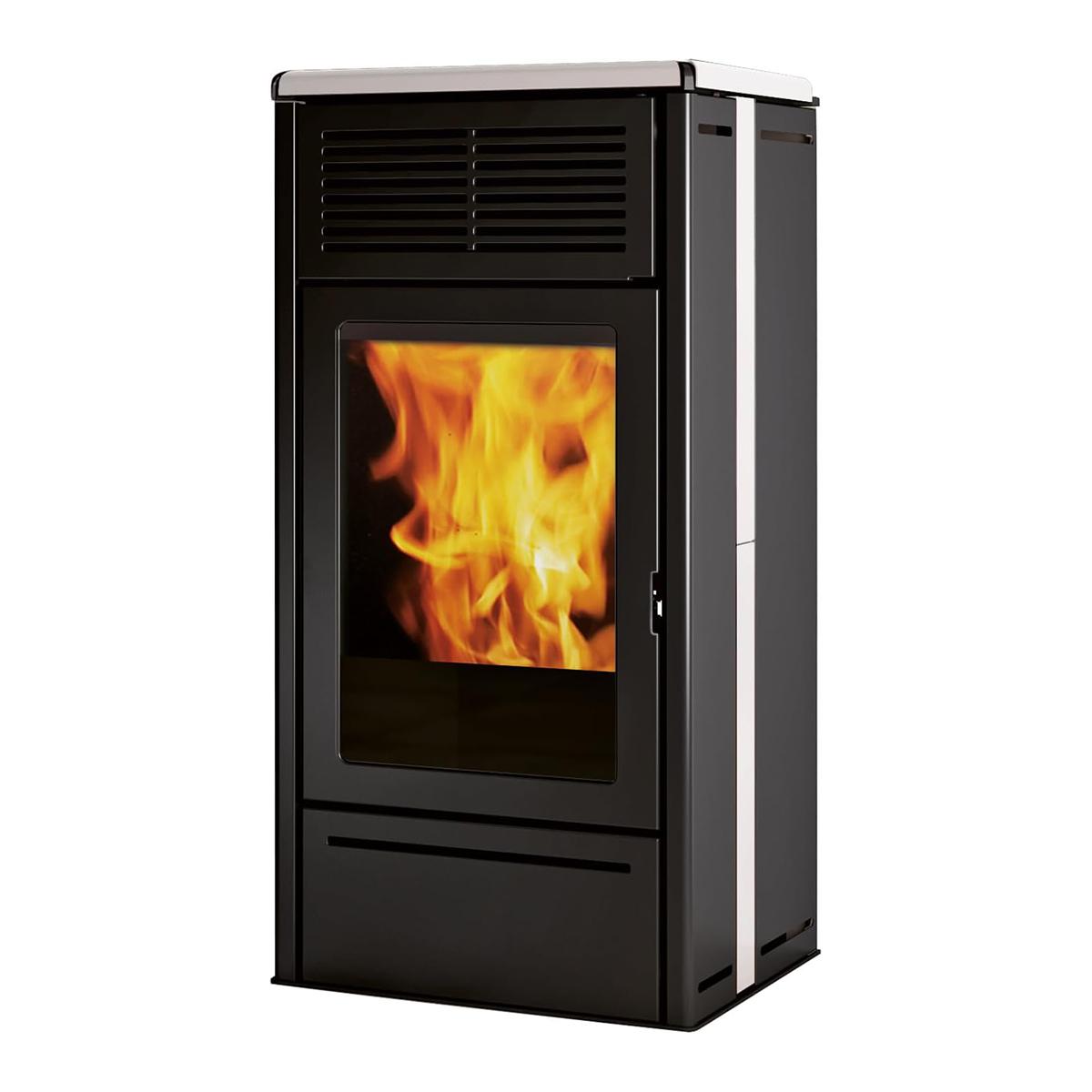 Pelletofen Edilkamin Nara 7 Evo 6,9 kW - Keramik: Weiß