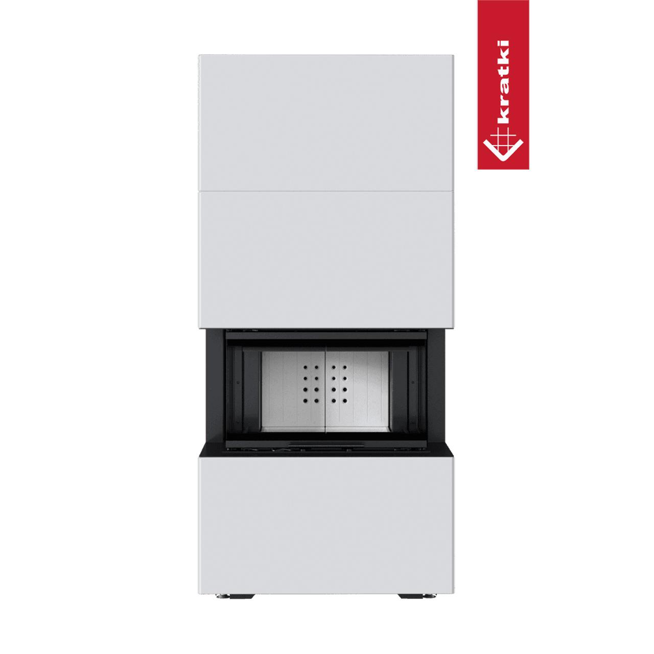 Kaminbausatz Kratki NBC/EASY BOX 7 kW - Ausführung: Weiß