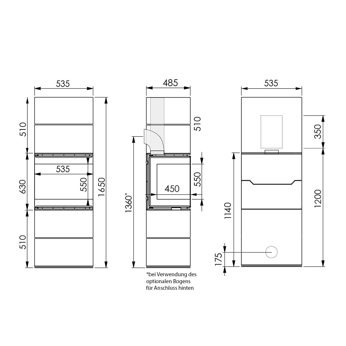 Kaminofen A.Caminetti Scandinavian 50 BH, 7 kW