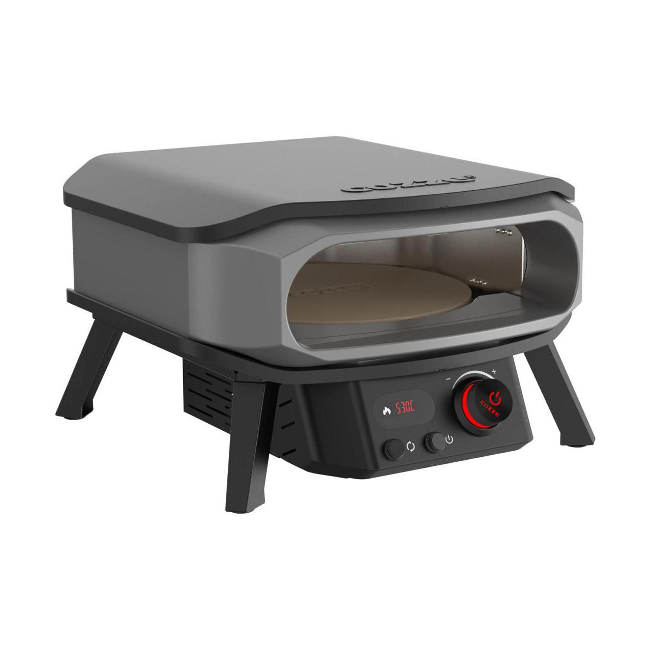 Elektro Pizzaofen Cozze 13 Zoll Premium Rotate 2200 W inkl. drehbarer Pizzastein & Digital-Thermometer